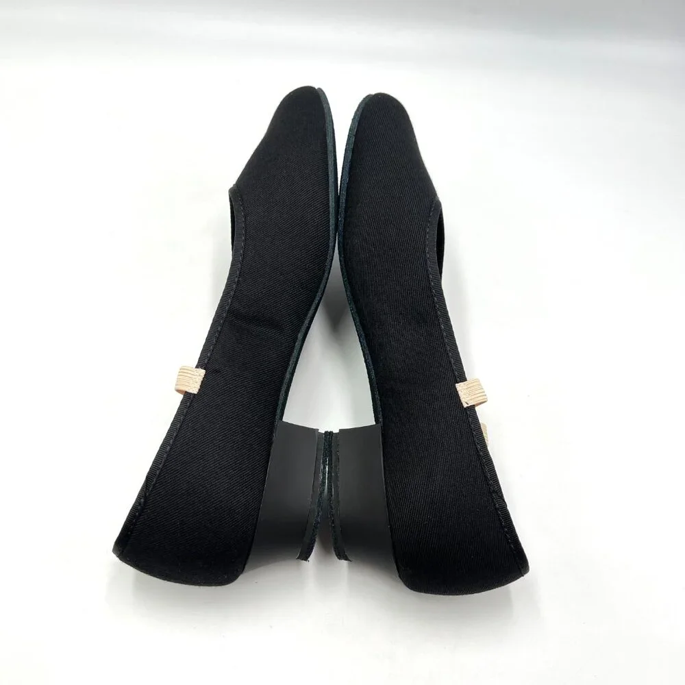 Bloch Womens Size 7.5 S0326L Accent Black Canvas Dance‎ Heels Shoes